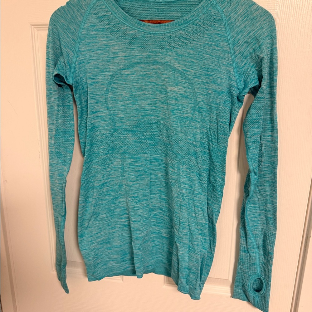 lululemon athletica Turquoise Long Sleeve Top
